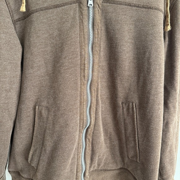 G.H. Bass & Co Mens Full Zip Hooded Fleece Jacket Outdoors Brown Barn Utility - Picture 4 of 15